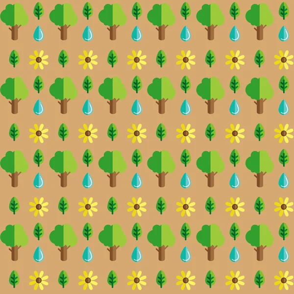 Modèle sans couture arbre — Image vectorielle