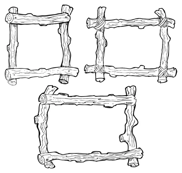 Holzrahmen — Stockvektor