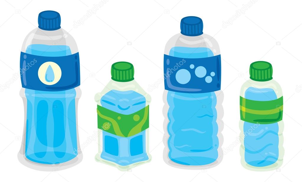 Set of plastic bottle