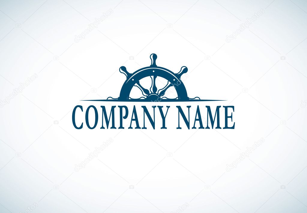 Modello logo dell'azienda di ancoraggio
