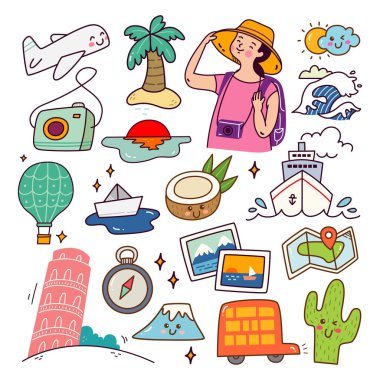 seyahat ve tatil konsepti. vektör illüstrasyonu.