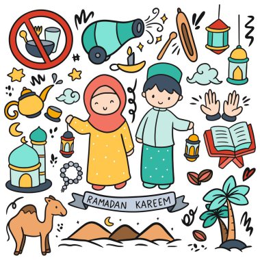 El çizimi çocuk, çocuk, çocuk, çocuk, bebek, okuma kitabı, vektör illüstrasyonu