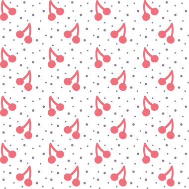 Kirazlı kusursuz desen. vektör illüstrasyonu