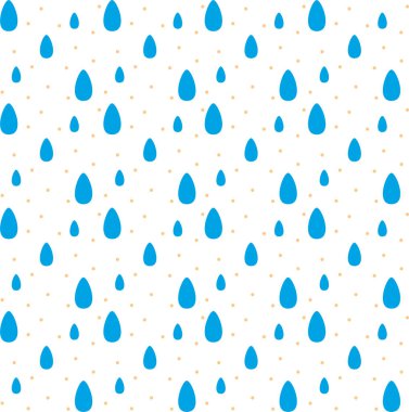 Kusursuz yağmur damlaları. vektör illüstrasyonu.