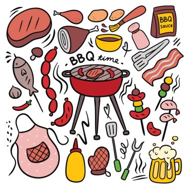 hand drawn doodle style, vector illustration
