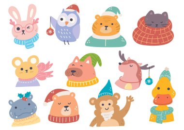 Noel çizgi filmi karalama renk vektörü arkaplanı