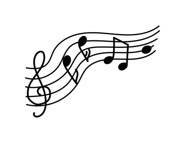 Notes Musique Icône Vectoriel Illustration Graphisme — Image vectorielle