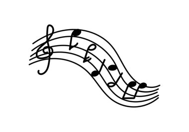müzik notası simgesi vektör illüstrasyon grafik tasarımı