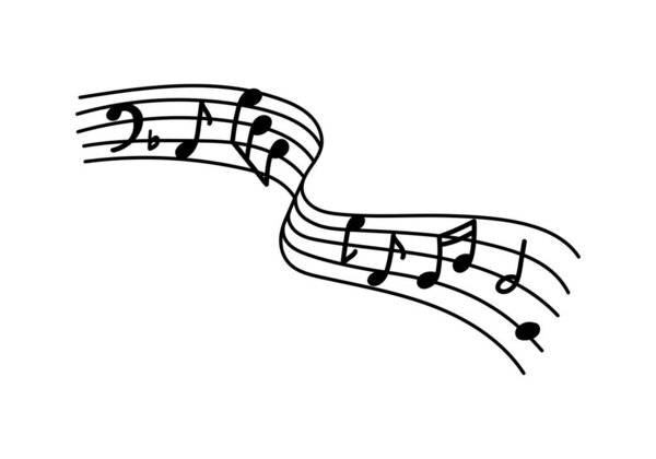 Música Nota Icono Vector Ilustración Diseño Gráfico — Vector de stock