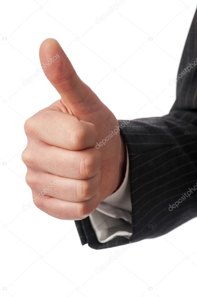 Hand with thumbs-up
