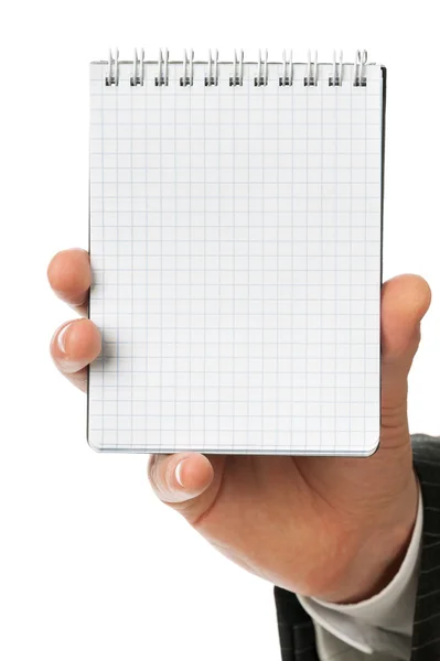 Empresário com caderno — Fotografia de Stock