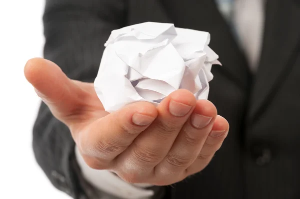 Creased paper ball — Stock Photo, Image