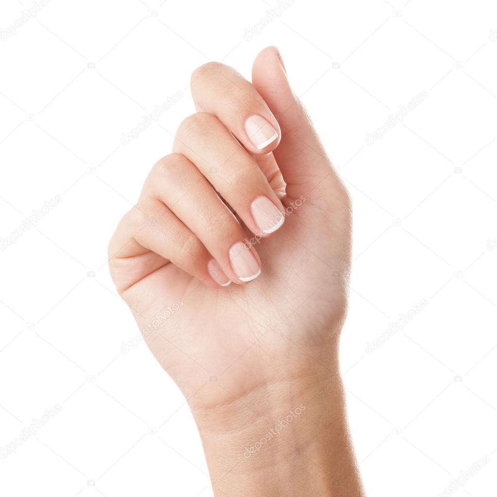 French manicured hand