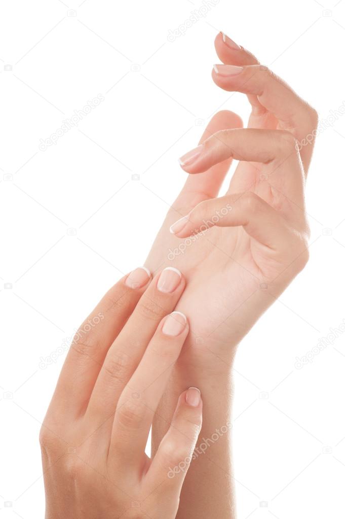French manicured hands