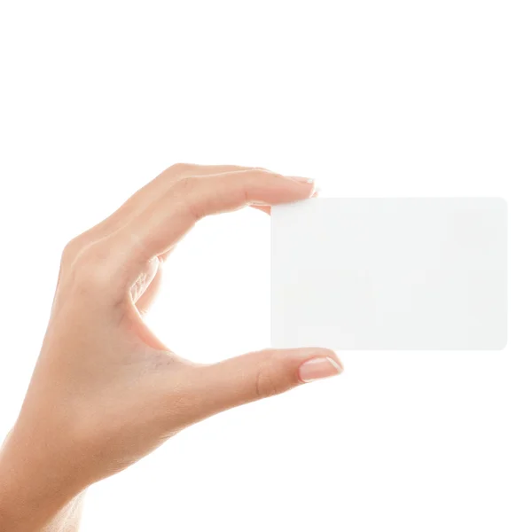 Card in hand — Stock Photo, Image