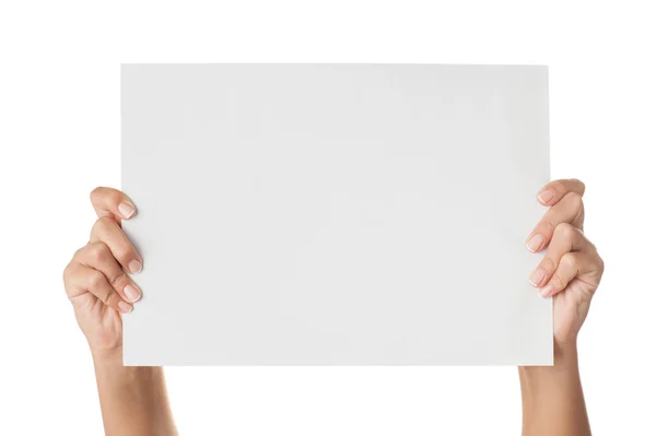 Paper in hands — Stock Photo, Image