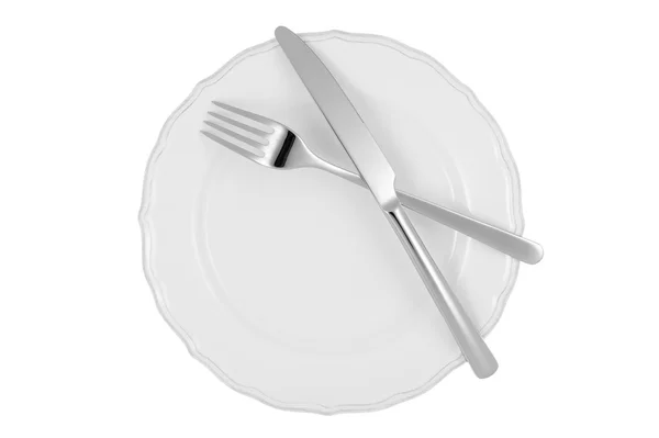 Plate with cutlery — Stock Photo, Image