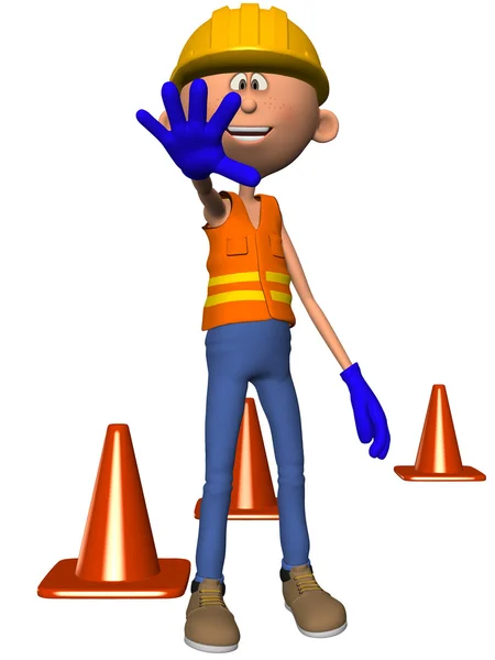 Toon Figure Worker — Stock Photo, Image