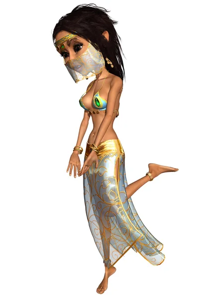 Female Toon Figure Belly Dancer — Stock Photo, Image