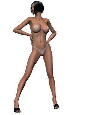 seksi iç çamaşırı ile güzel kız