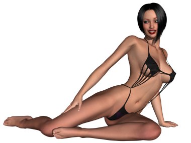 elbise seksi genç kadın