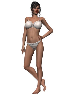 genç seksi kız seksi iç çamaşırlarıyla poz