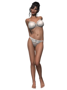 genç seksi kız seksi iç çamaşırlarıyla poz