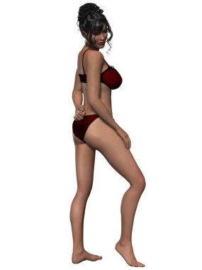 genç seksi kız seksi iç çamaşırlarıyla poz
