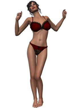 genç seksi kız seksi iç çamaşırlarıyla poz