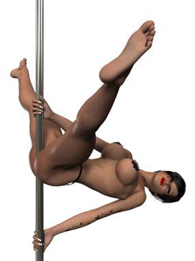 genç seksi pole dans kadın