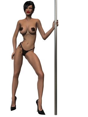 genç seksi pole dans kadın