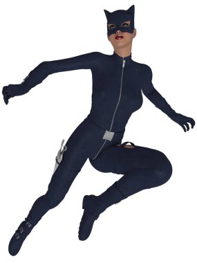 Fantezi kahraman figürünün 3 boyutlu çizimi