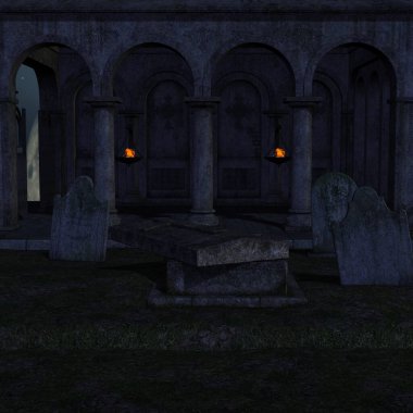 3d illustration of a creepy place 