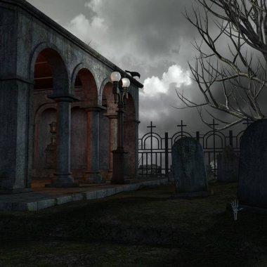 3d illustration of a creepy place 