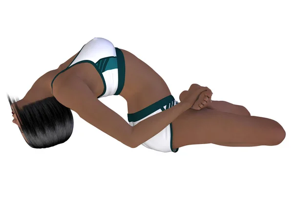 Illustration Woman Doing Gymnastics Gymnastics Outfit Stock Kép