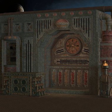 Fantezi arka planının 3 boyutlu çizimi