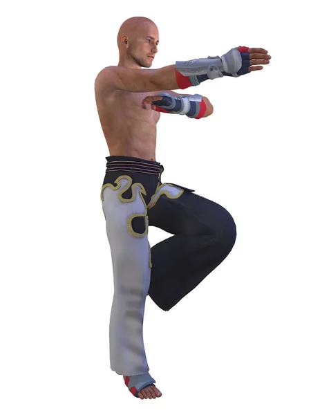Ilustrace Muže Taekwondo Pózuje — Stock fotografie