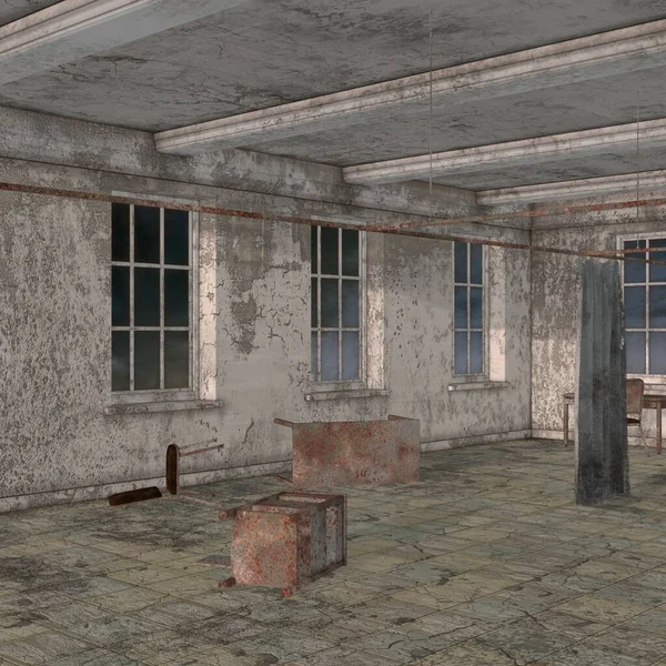 Ürkütücü bir yerin 3D çizimi