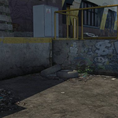 3d illustration of an abandoned city