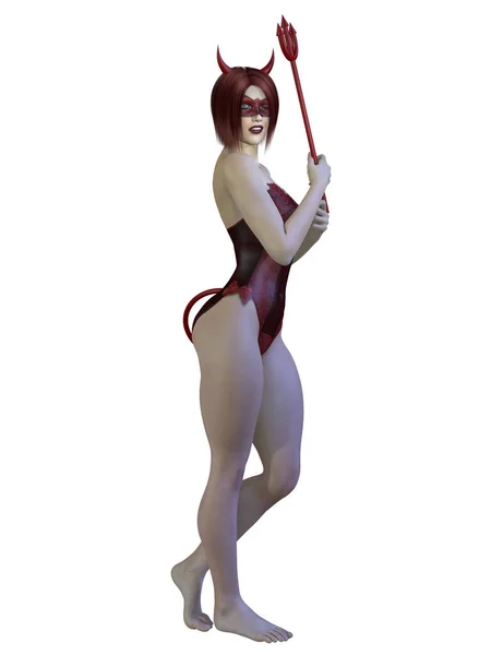 Illustration Sexy Female Devil Figure Royalty Free Stock Photos