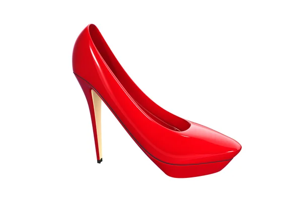 Zapato rojo de tacón alto — Foto de Stock