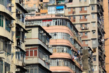 Hong Kong 'daki eski apartman.