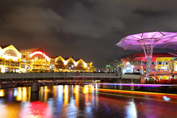 Singapur de noche — Foto de Stock