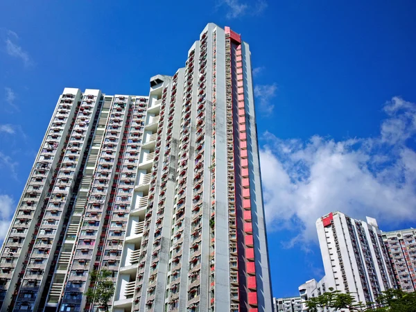 Bloco de apartamentos públicos em Hong Kong — Fotografia de Stock