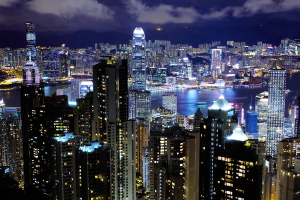 Hongkong bei Nacht — Stockfoto