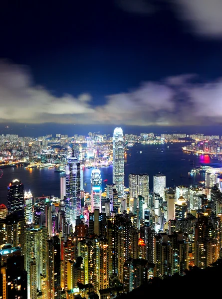 Hong Kong 's nachts — Stockfoto