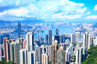 Hong Kong'da güneşli bir gün
