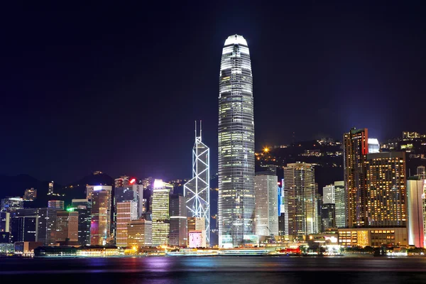 Hong kong ciudad por la noche — Foto de Stock