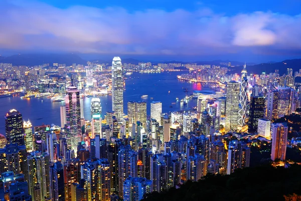 Hong Kong por la noche — Foto de Stock