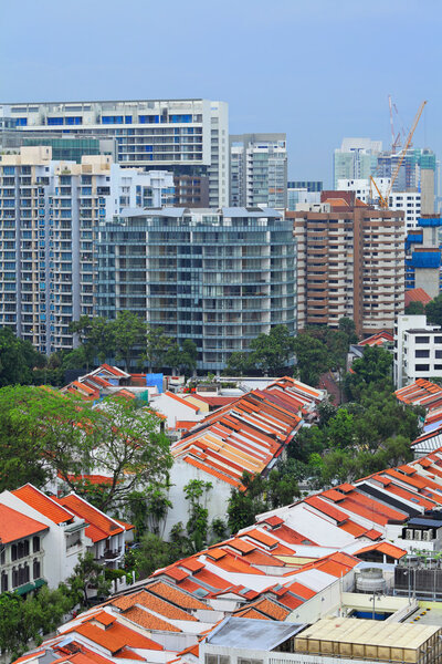 Residential downtown in Singapore